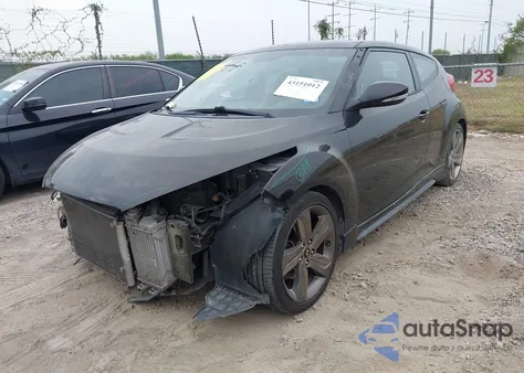 2015 Hyundai Veloster Turbo из США, поврежденный, VIN KMHTC6AE0FU237800